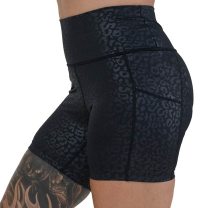 Shorts | Black Leopard